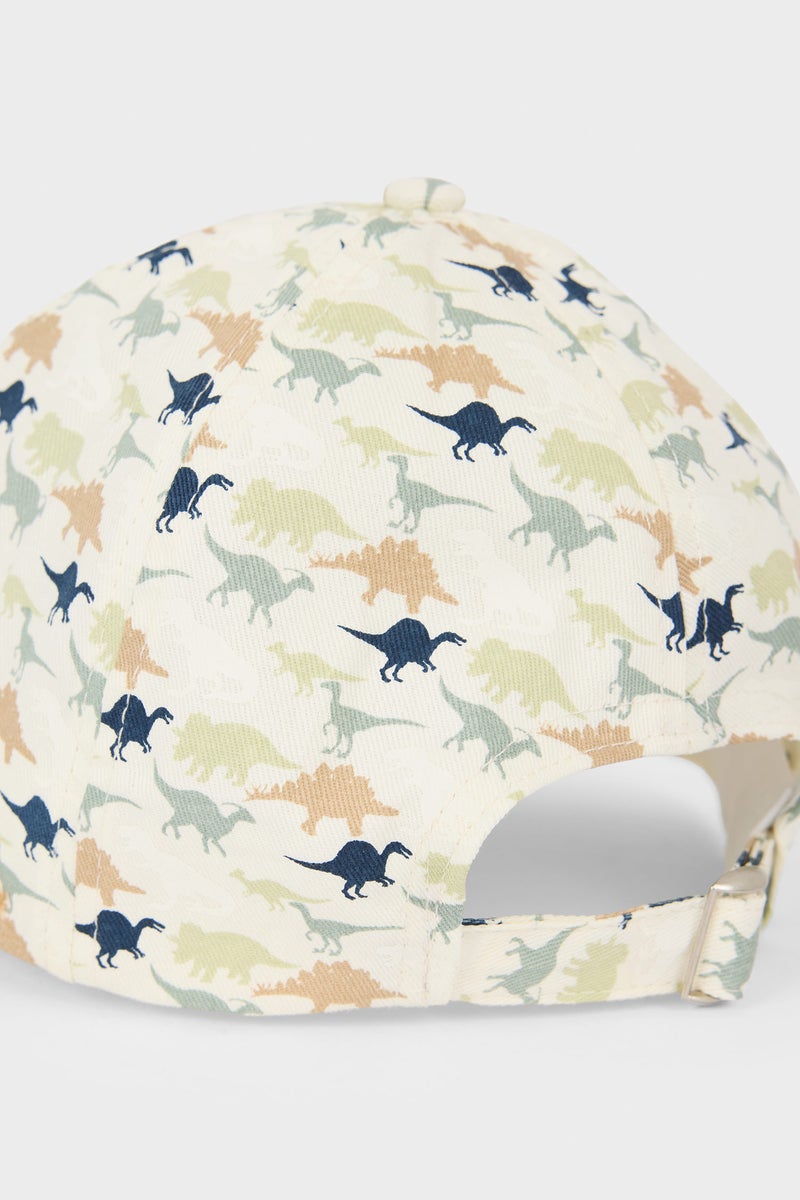 DeFacto Beige Boy Boy Dinosaur Patterned Cotton Cap Casual - Image 4